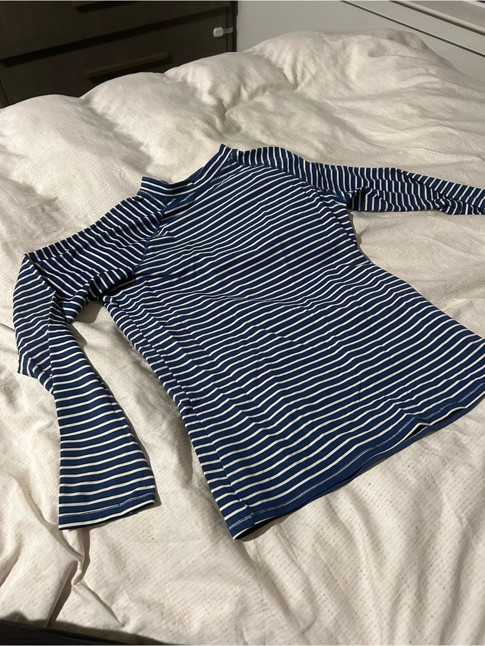 Amazon Essentials Navy and White Striped Women's Swim Coverup